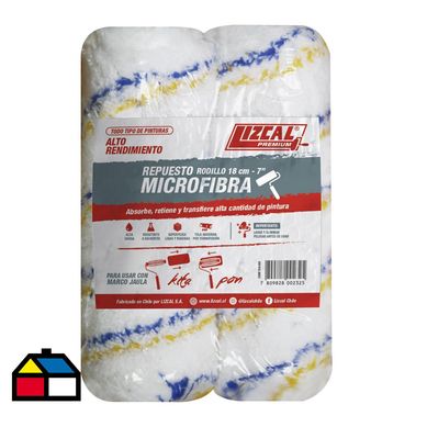 Pack 2 Repuestos Rodillo Microfibra 18 cm. Todo tipo Superficies.