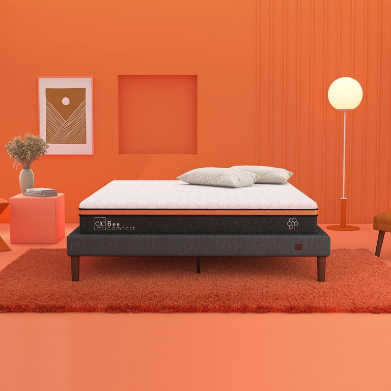 CIC Cama Europea Bee Comfort King + Muebles