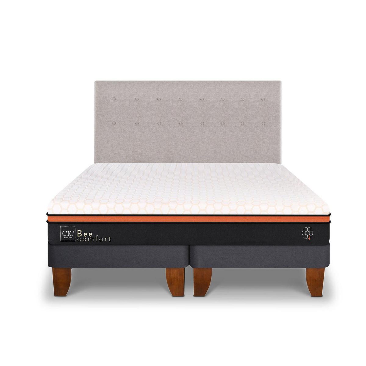 CIC - Cama europea Bee Comfort King + Muebles