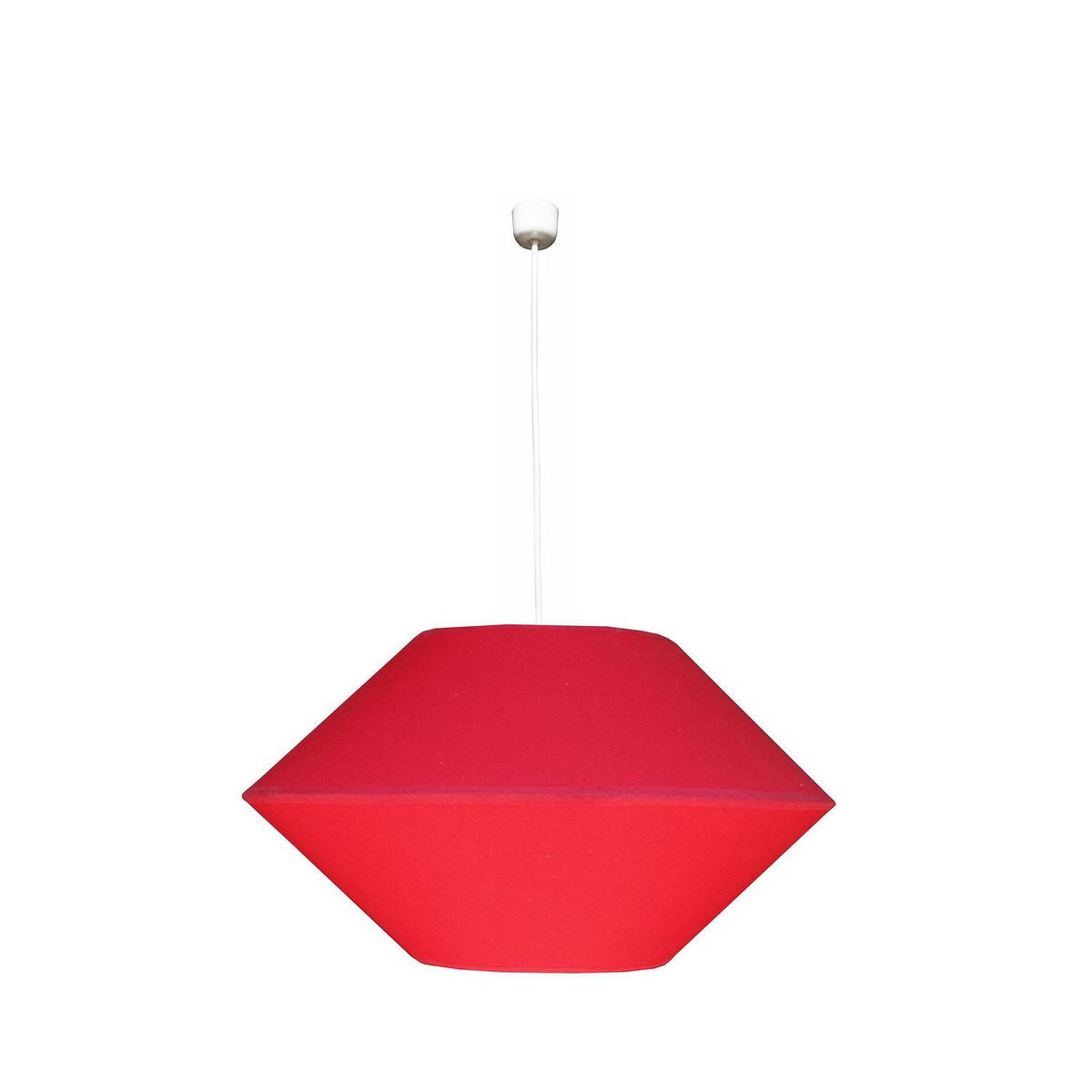 CAROLD STEVENS - Lámpara Colgante Diamante Tela Rojo