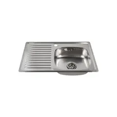BRIGGS - Lavaplatos Empotrado Izquierdo con Set 1 Cubeta(s) 80x0.6x15 cm Acero inoxidable