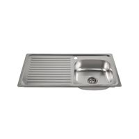 Lavaplatos Empotrado Izquierdo con Set 1 Cubeta(s) 100x16x50 cm Acero inoxidable