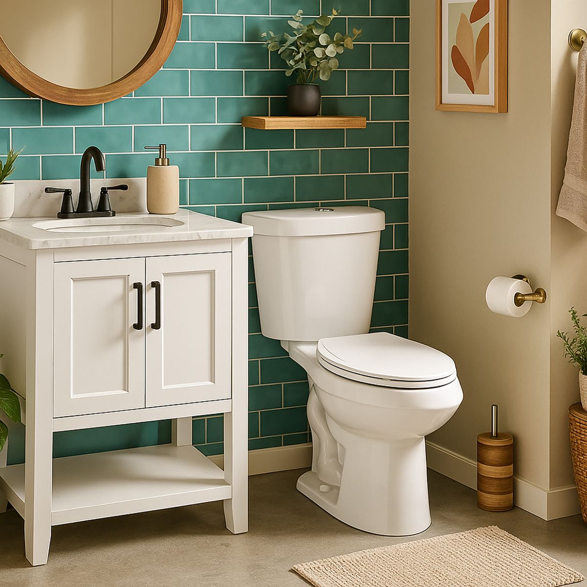 BRIGGS - Sanitario Two piece a Piso 30,5 cm 6 Litros Maelstrom Ada Elongado Soft Close Blanco