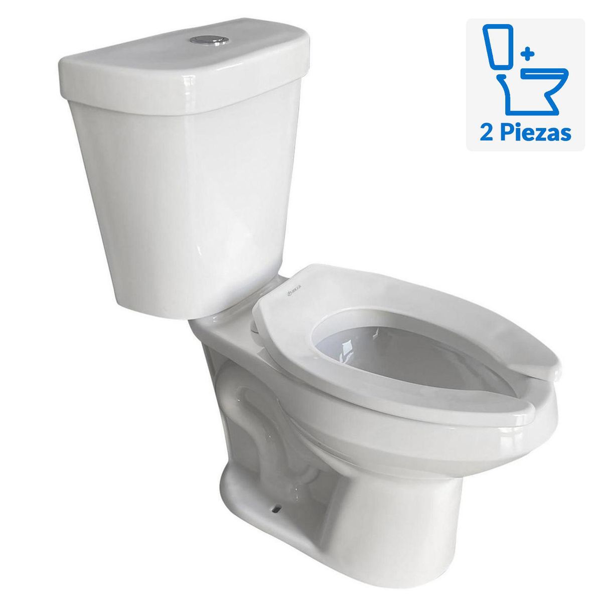 BRIGGS - Sanitario Two piece a Piso 30,5 cm 6 Litros Maelstrom Ada Elongado Open Ring Blanco