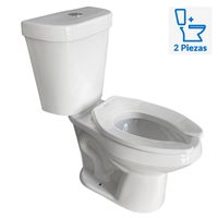 Sanitario Two piece a Piso 30,5 cm 6 Litros Maelstrom Ada Elongado Open Ring Blanco