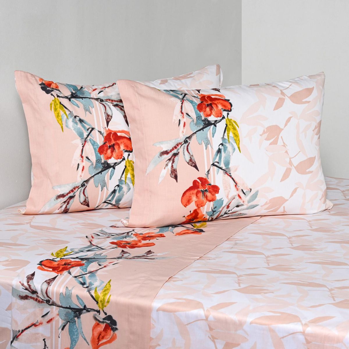 AMERICAN FAMILY - Juego de Sábanas Aqua King 144 Hilos Multicolor