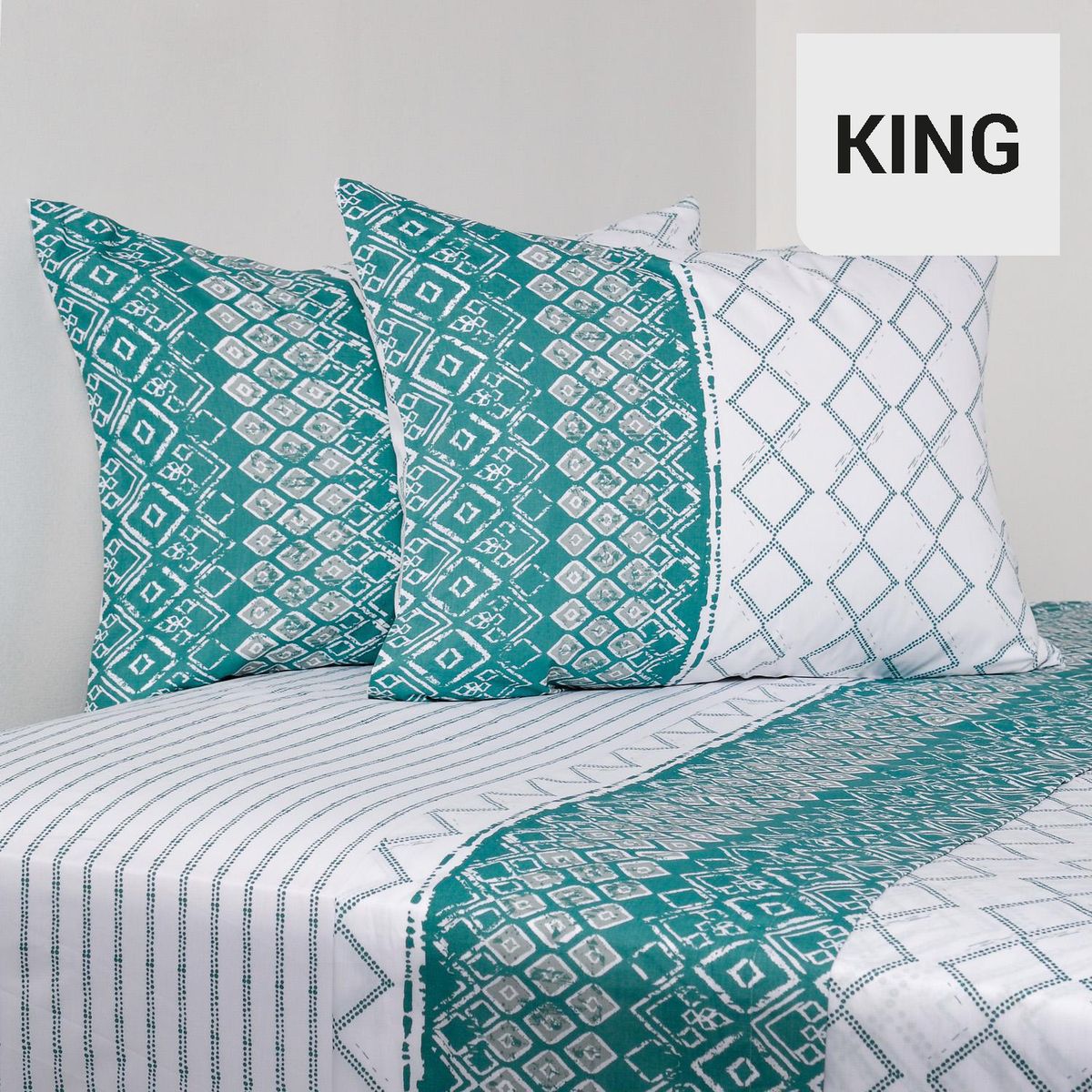 CANNON - Juego de Sábanas Borion King 200 Hilos Multicolor