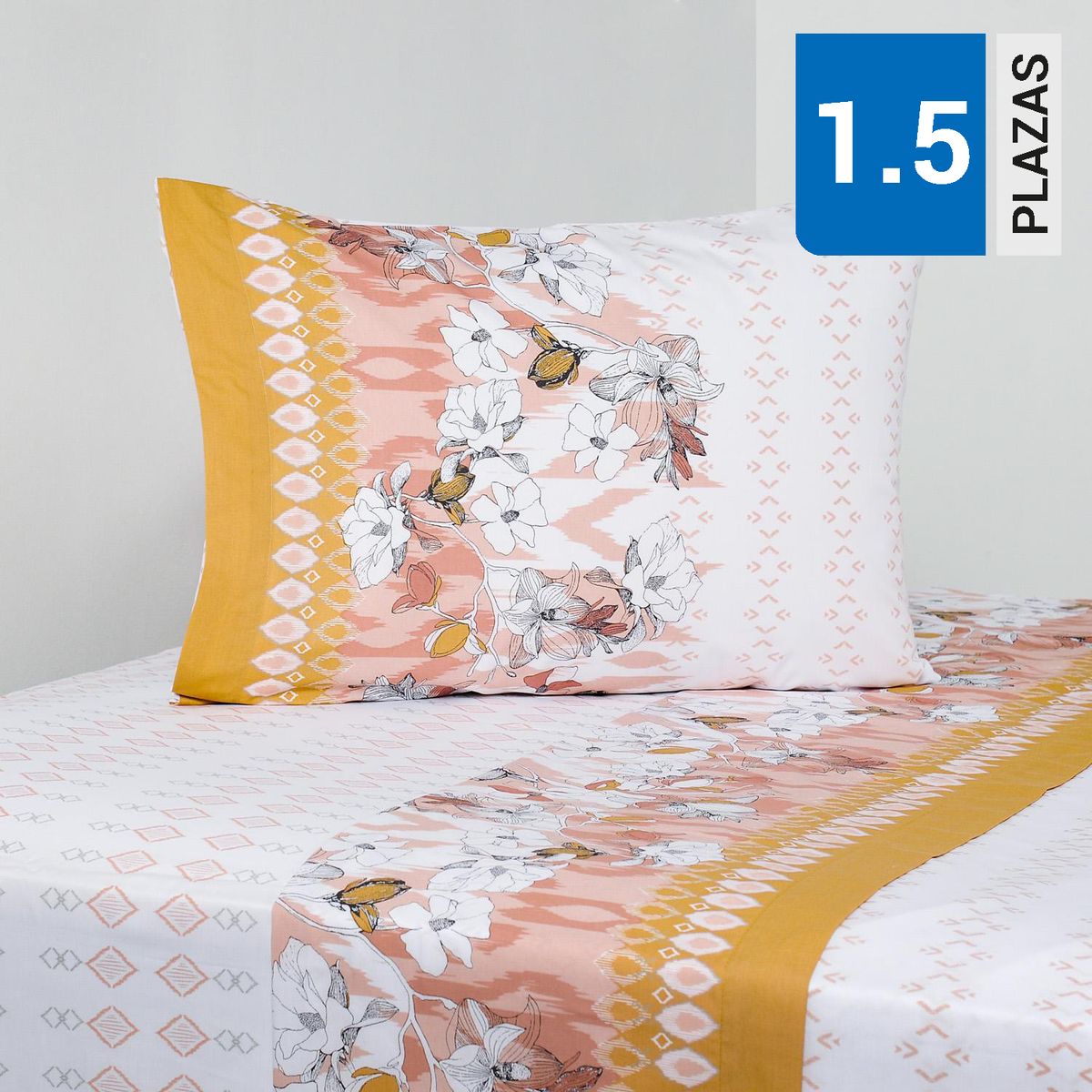 CANNON - Juego de sábanas rosset 200 hilos 1,5 plazas