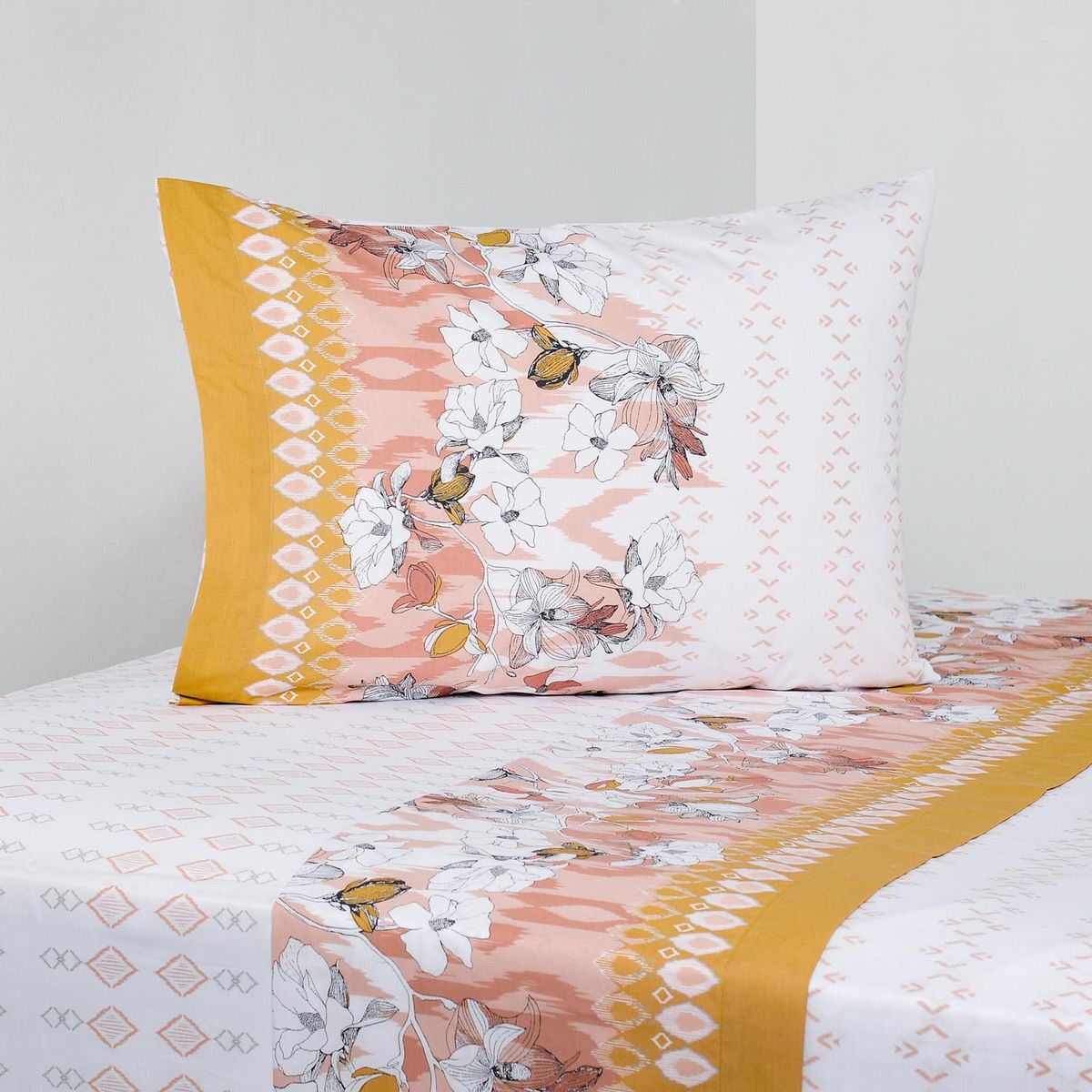 CANNON - Juego de sábanas rosset 200 hilos 1,5 plazas