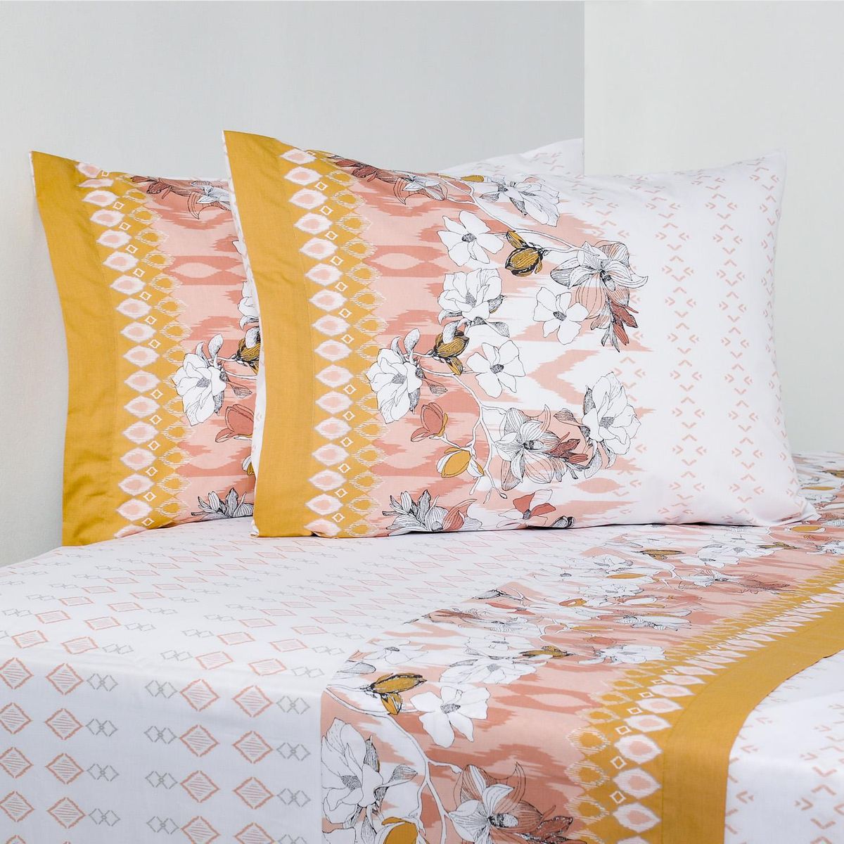 CANNON - Juego de sábanas rosset 200 hilos 1,5 plazas