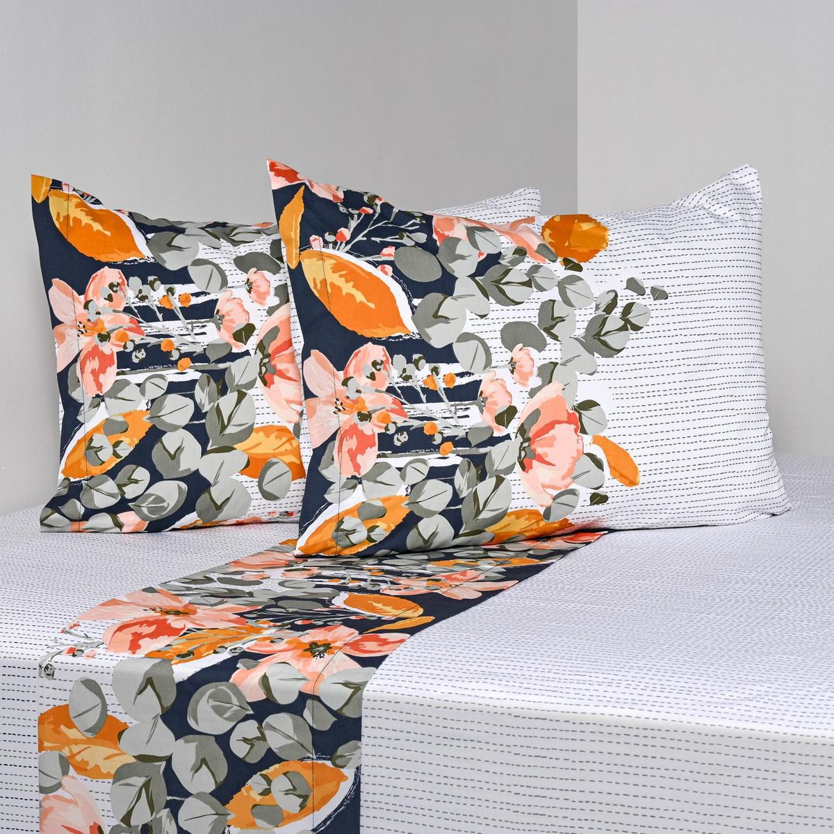 CANNON - Juego de Sábanas Sanke 2 plazas 200 Hilos Multicolor