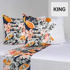CANNON - Juego de Sábanas Sanke King 200 Hilos Multicolor