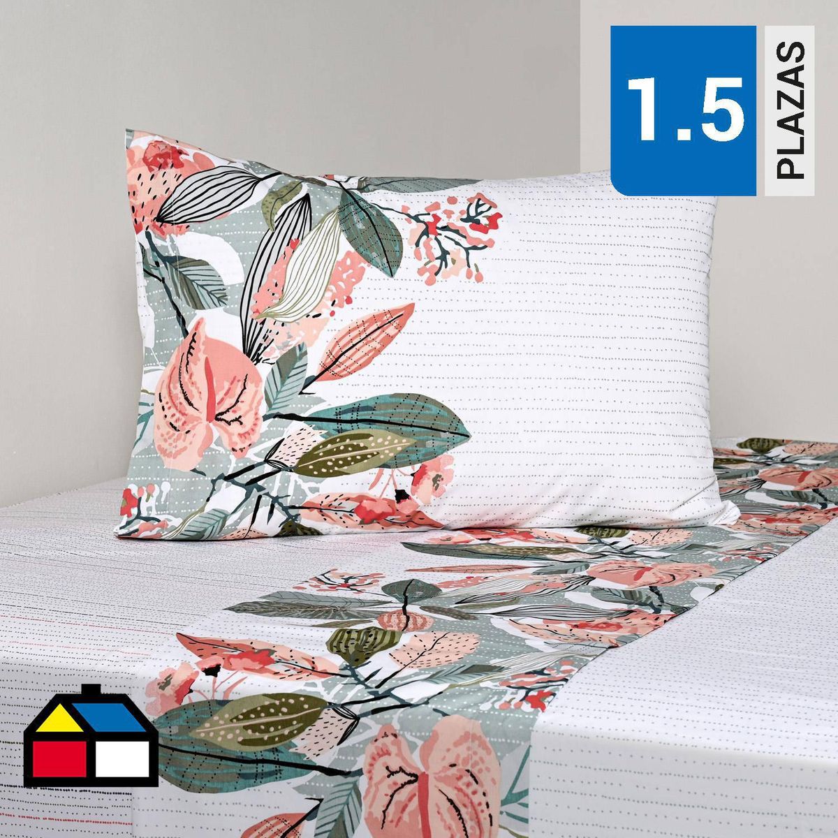 CANNON - Juego de Sábanas Visque 1.5 plazas 200 Hilos Multicolor