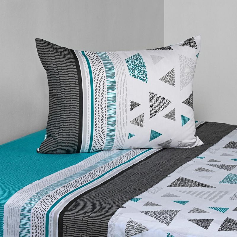 Juego de Sábanas Trigono plazas 144 Hilos Multicolor Sodimac