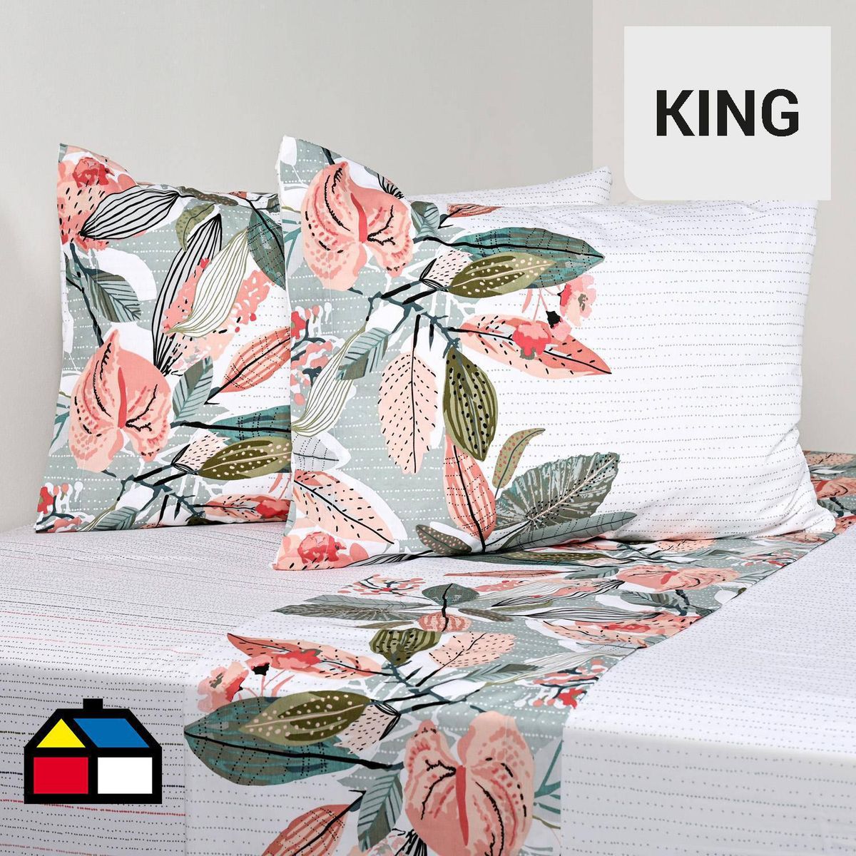 CANNON - Juego de Sábanas Visque King 200 Hilos Multicolor