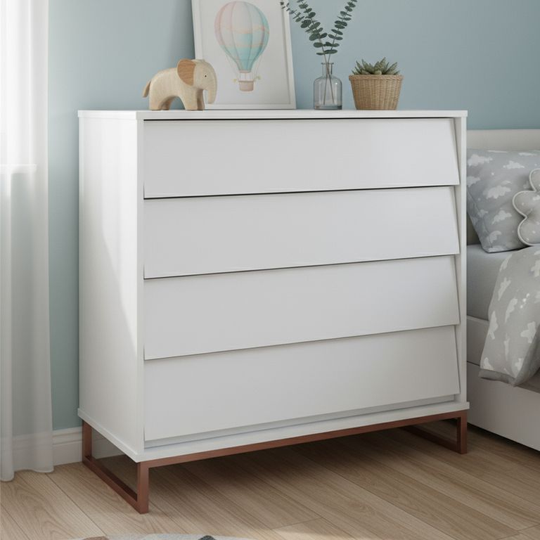 Cómoda 4 Cajón(es) Noah 90x97x45 cm Blanco