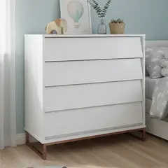 KIDSCOOL - Cómoda 4 Cajón(es) Noah 90x97x45 cm Blanco