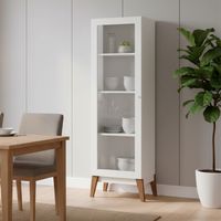 Vitrina 1 puerta Amber blanco