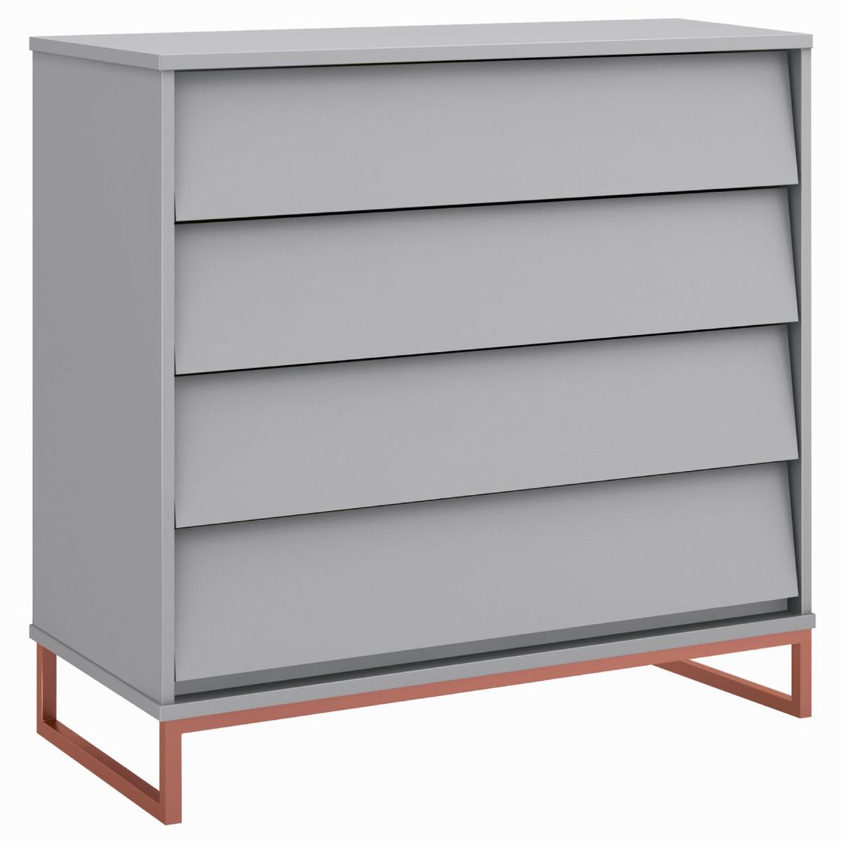 KIDSCOOL - Cómoda 4 Cajón(es) Noah 90x97x45 cm Gris