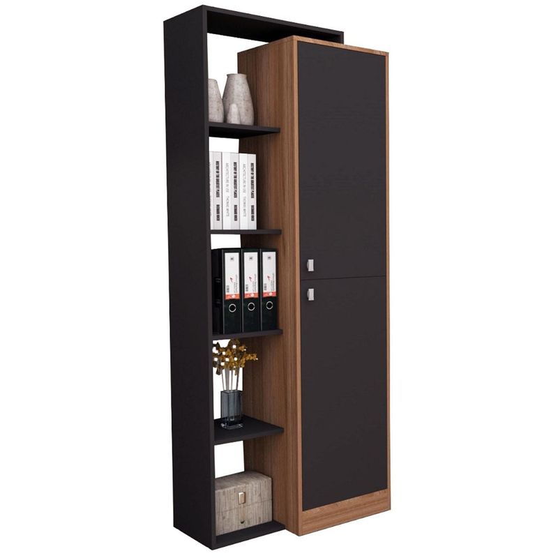 BE DESIGN - Armario Smart Mov 2 Puerta(s) 10 Repisa(s) 70xx39 cm Café