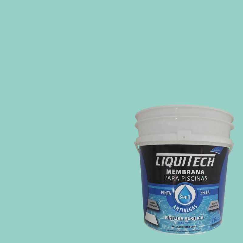 MERCLIN - Pintura para piscinas membrana 3en1 10l verde aquamarina