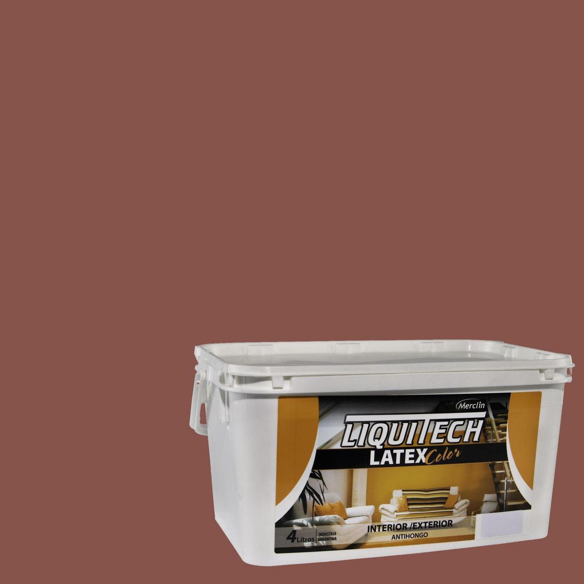 MERCLIN - Pintura Acrílica Mate 4 l Café Marrón