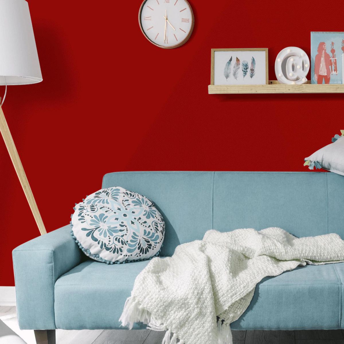  - Pintura Acrílica Mate 1 l Rojo Borgoña