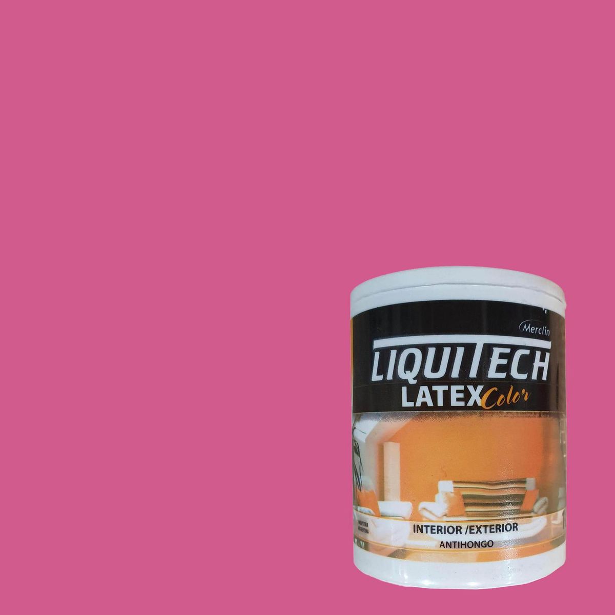 MERCLIN - Pintura Acrílica Mate 1 l Rosado Rosa Mosqueta