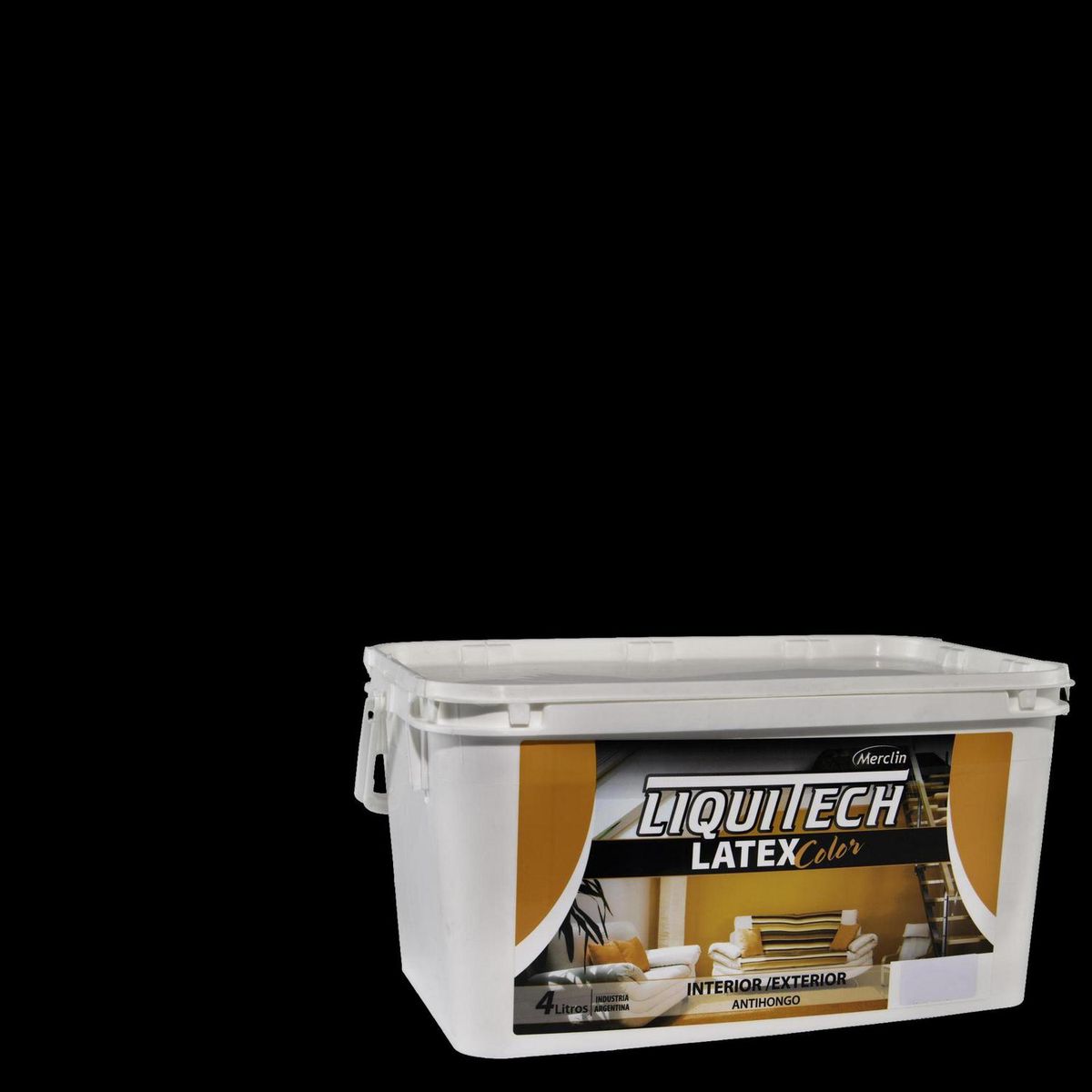 MERCLIN - Pintura Acrílica Mate 4 l Negro Negro