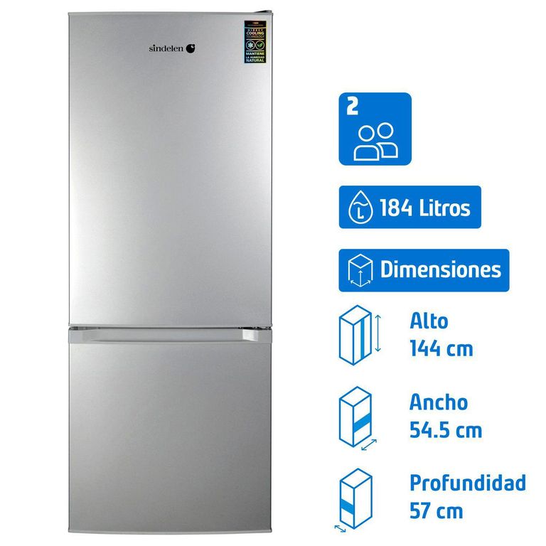 Refrigerador Bottom Freezer Frío Directo 184 Litros Inox RD-2225SI