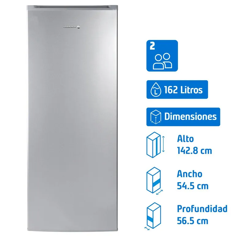 SINDELEN Freezer Vertical 162 Litros Inox SFV-205SI
