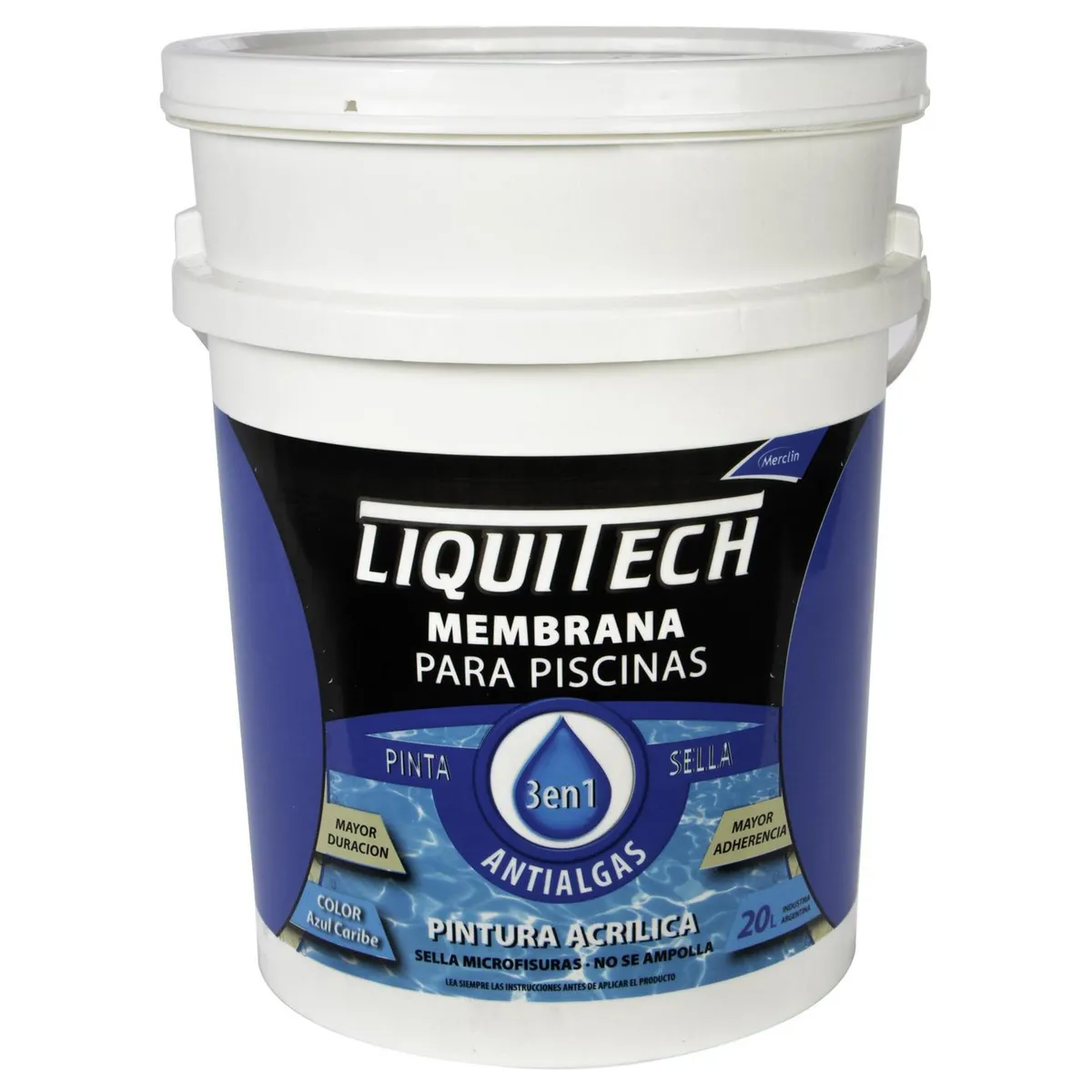 MERCLIN - Membrana para Piscinas Tineta 20 l Mate Blanco