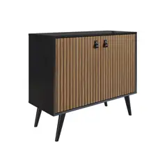 BE DESIGN - Buffet Amber 2 puertas negro - brise