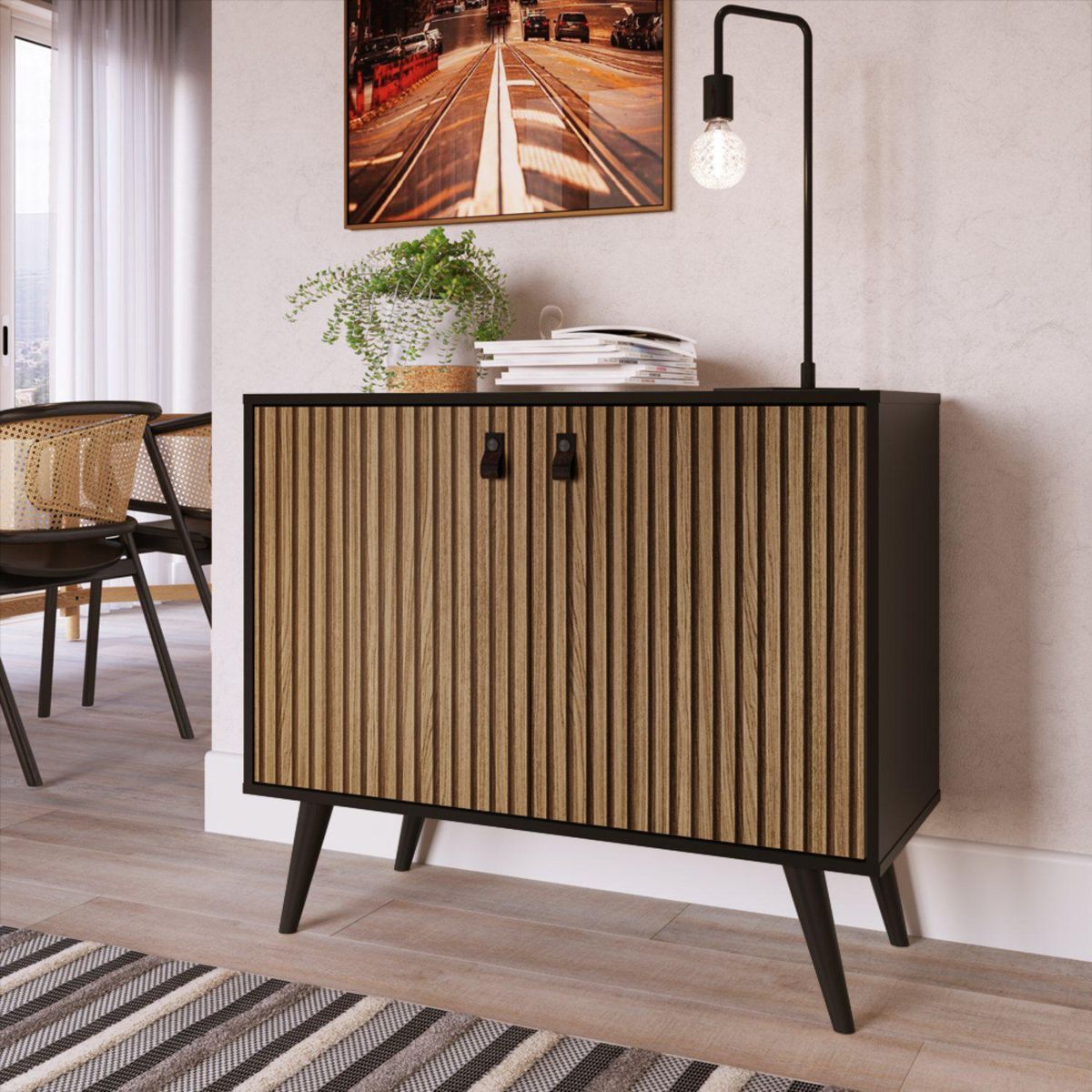 BE DESIGN - Buffet Amber 2 puertas negro - brise