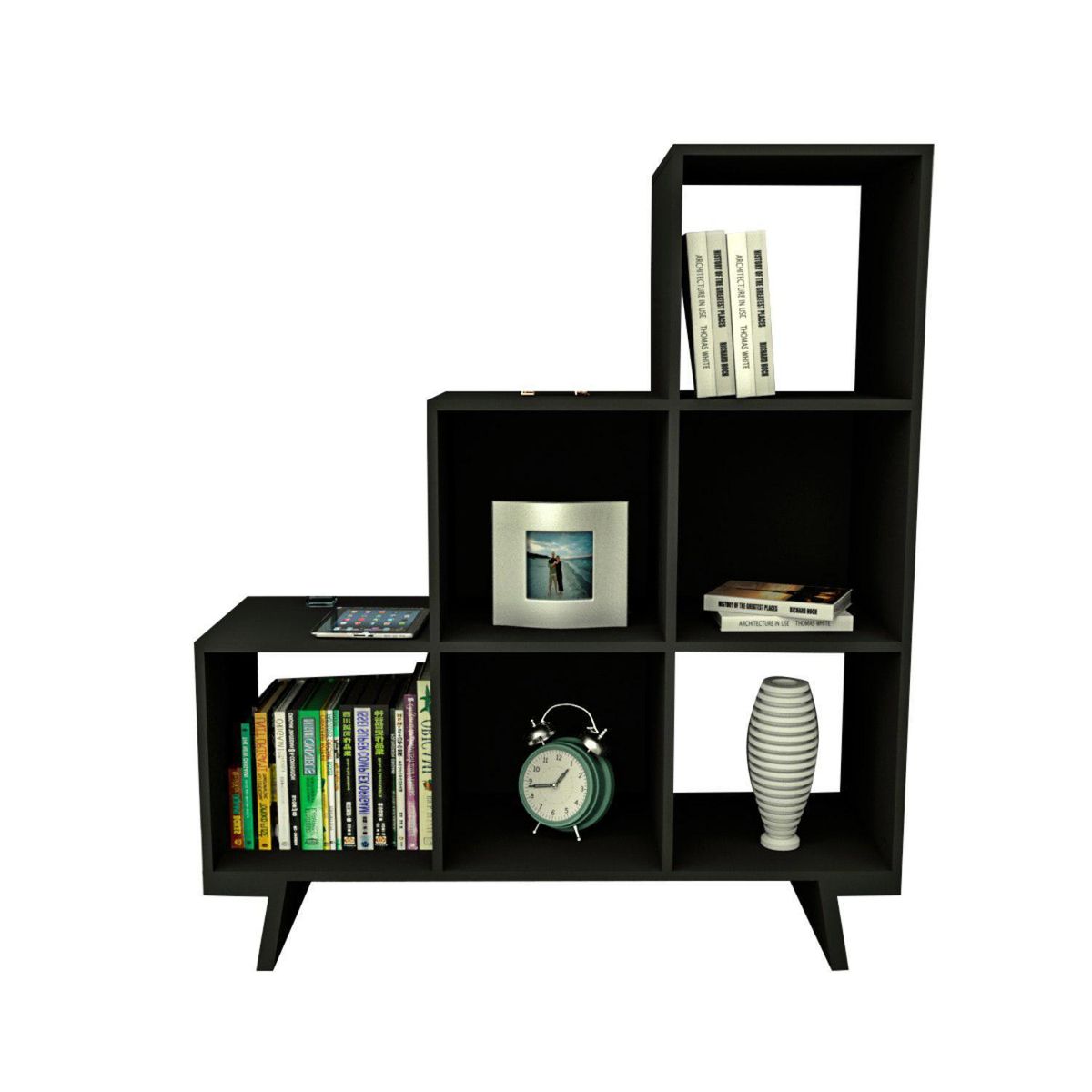 BE DESIGN - Estante Urban MDF 3 Nivel(es) 104.5x120x35 cm Negro