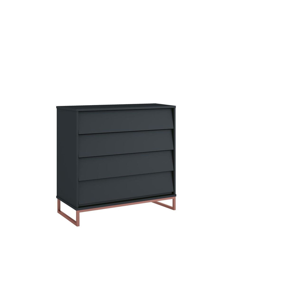 KIDSCOOL - Cómoda 4 Cajón(es) Noah 90x97x45 cm Grafito