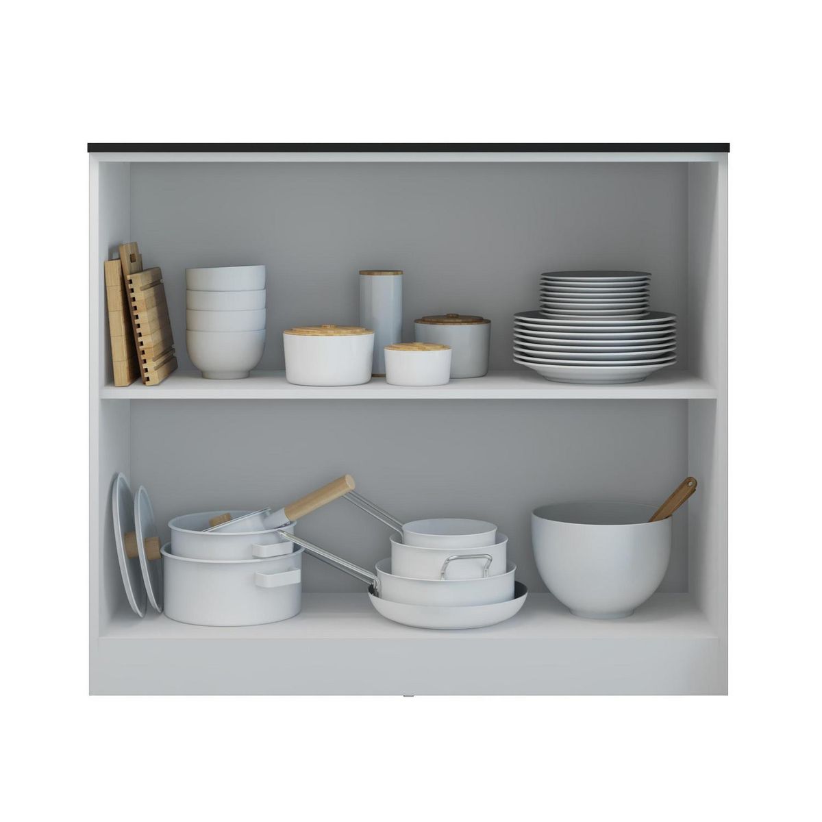 BE DESIGN - Juego de Comedor Smart 2 Sillas Mesa Rectangular 67,5x92x106 cm Blanco/Negro