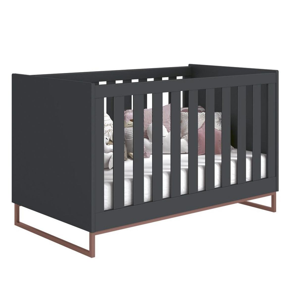 KIDSCOOL - Cuna Noah 23245 Grafito 100x76x134 cm