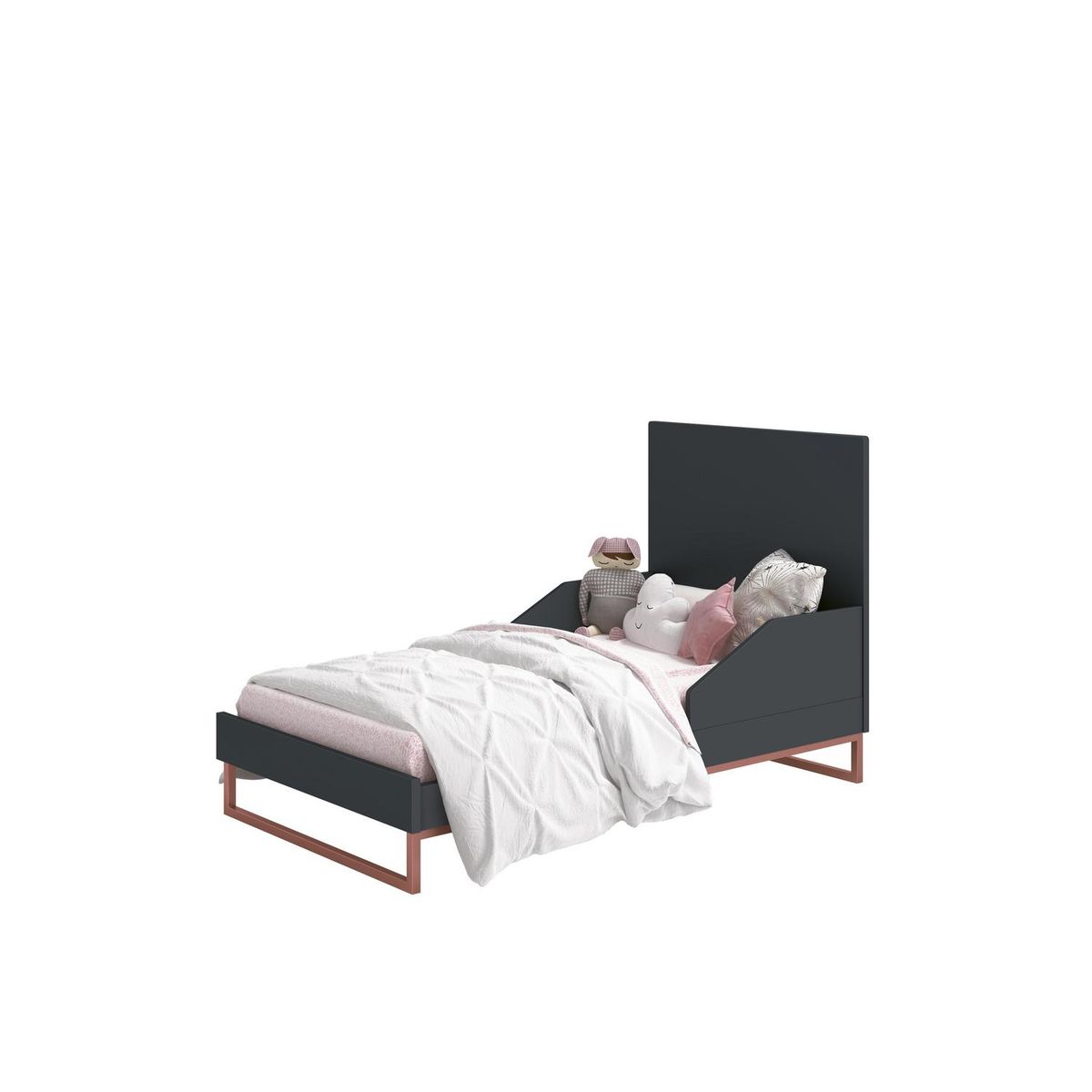 KIDSCOOL - Cuna Noah 23245 Grafito 100x76x134 cm