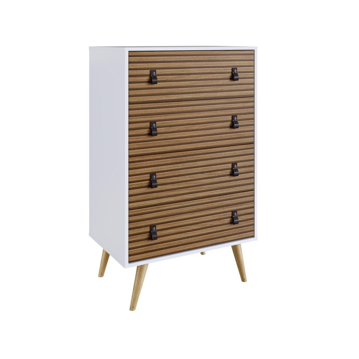 BE DESIGN - Cómoda 4 Cajón(es) Amber 69x113x45 cm Blanco/ Brise