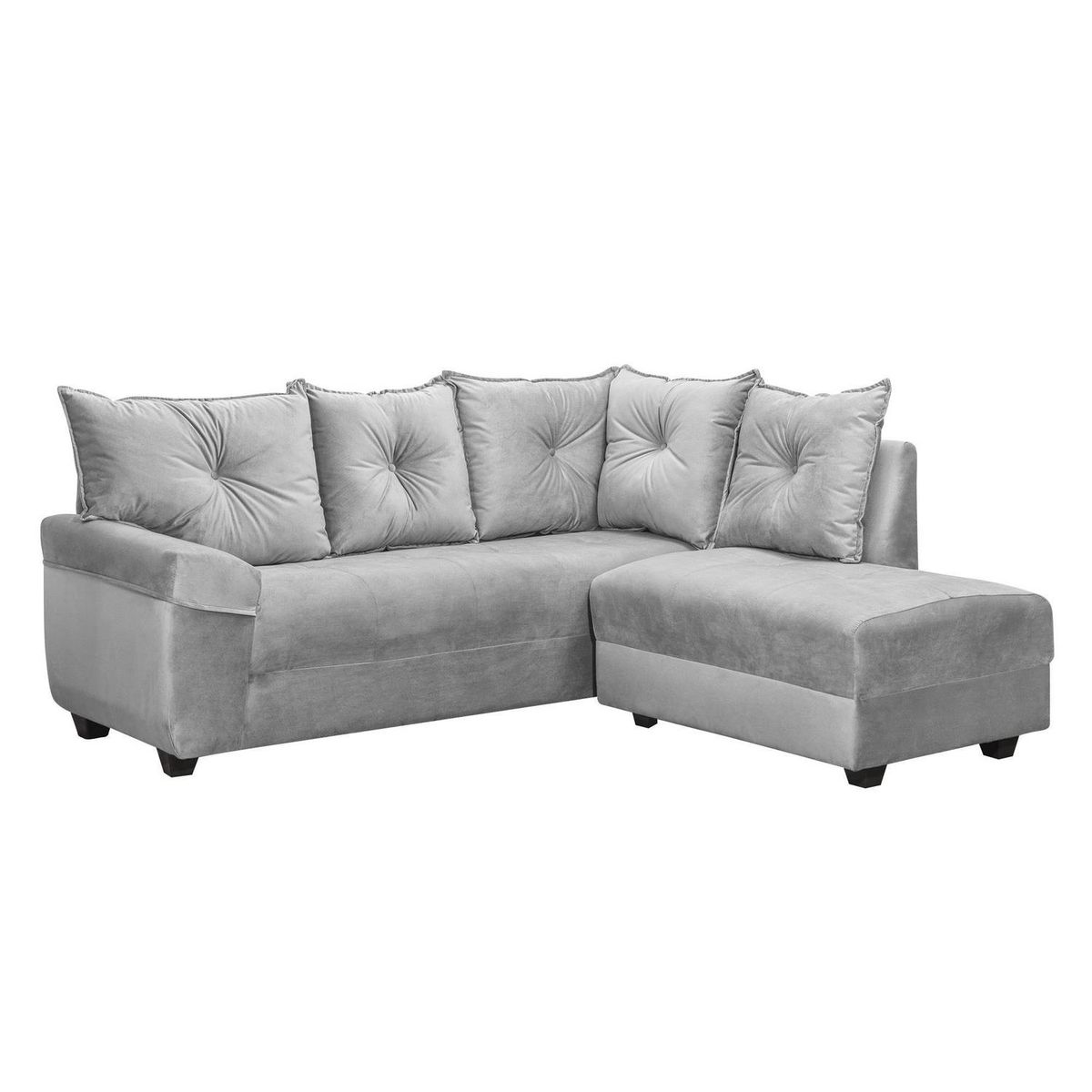 INTERMUEBLES - Sofá Seccional 5 cuerpos Australia 202x97x180 cm Gris oscuro