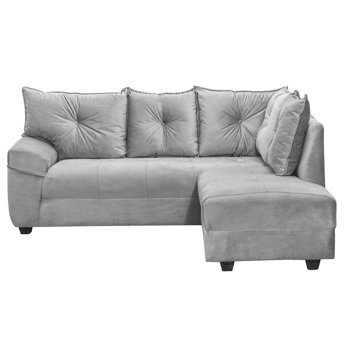 INTERMUEBLES - Sofá Seccional 5 cuerpos Australia 202x97x180 cm Gris oscuro