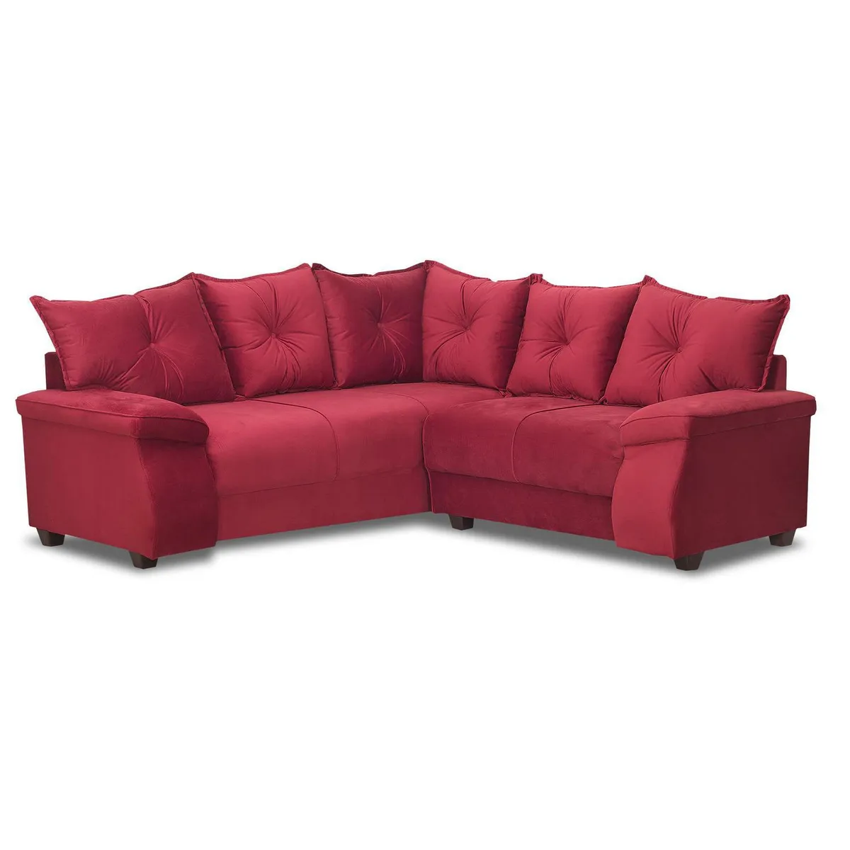 INTERMUEBLES - Sofá Seccional 5 cuerpos Fortaleza 210x75x203 cm Burdeo