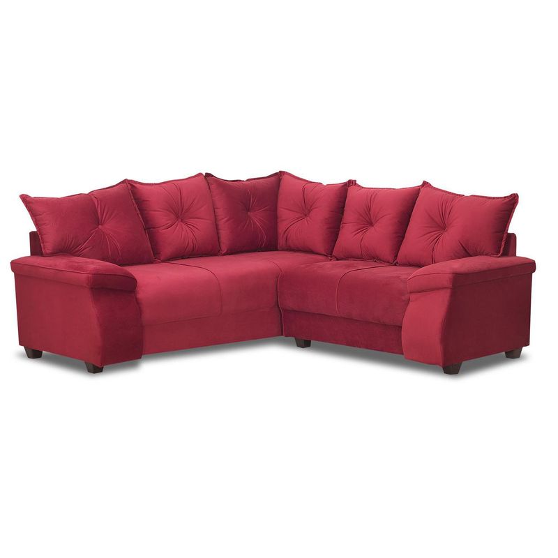 INNOVAMUEBLES - Sofá Seccional 5 cuerpos Fortaleza 210x75x203 cm Burdeo