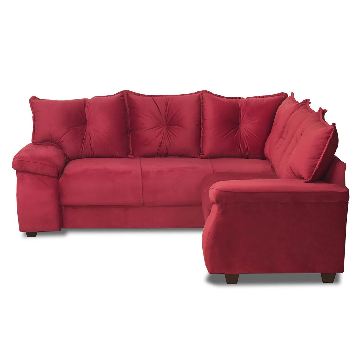 INTERMUEBLES - Sofá Seccional 5 cuerpos Fortaleza 210x75x203 cm Burdeo