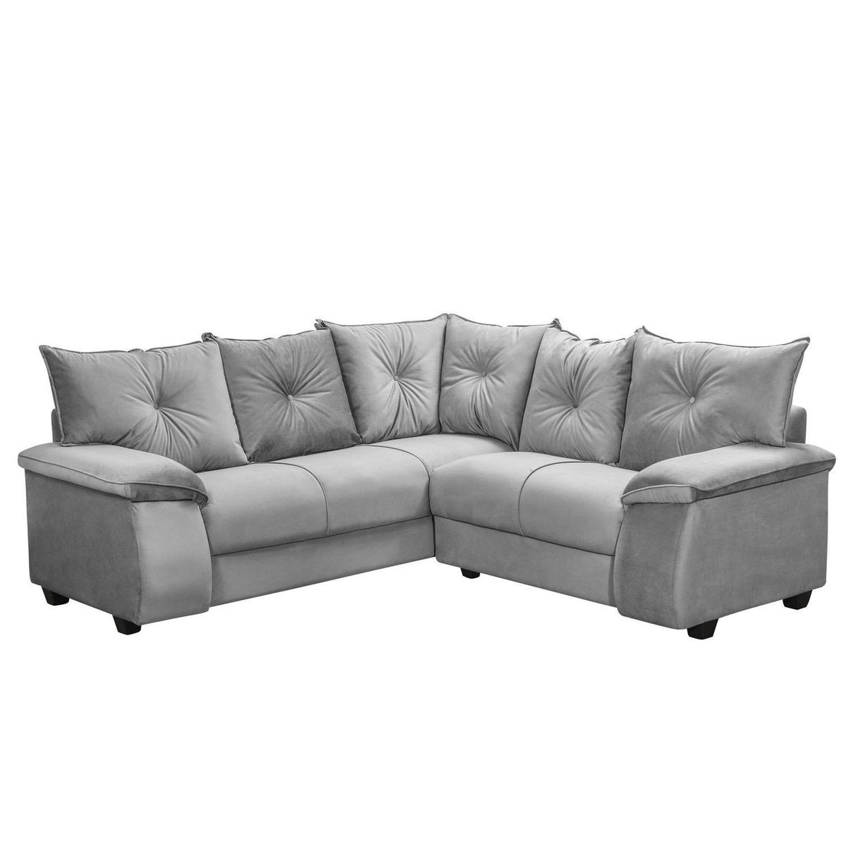 INTERMUEBLES - Sofá Seccional 5 cuerpos Fortaleza 210x75x203 cm Gris claro