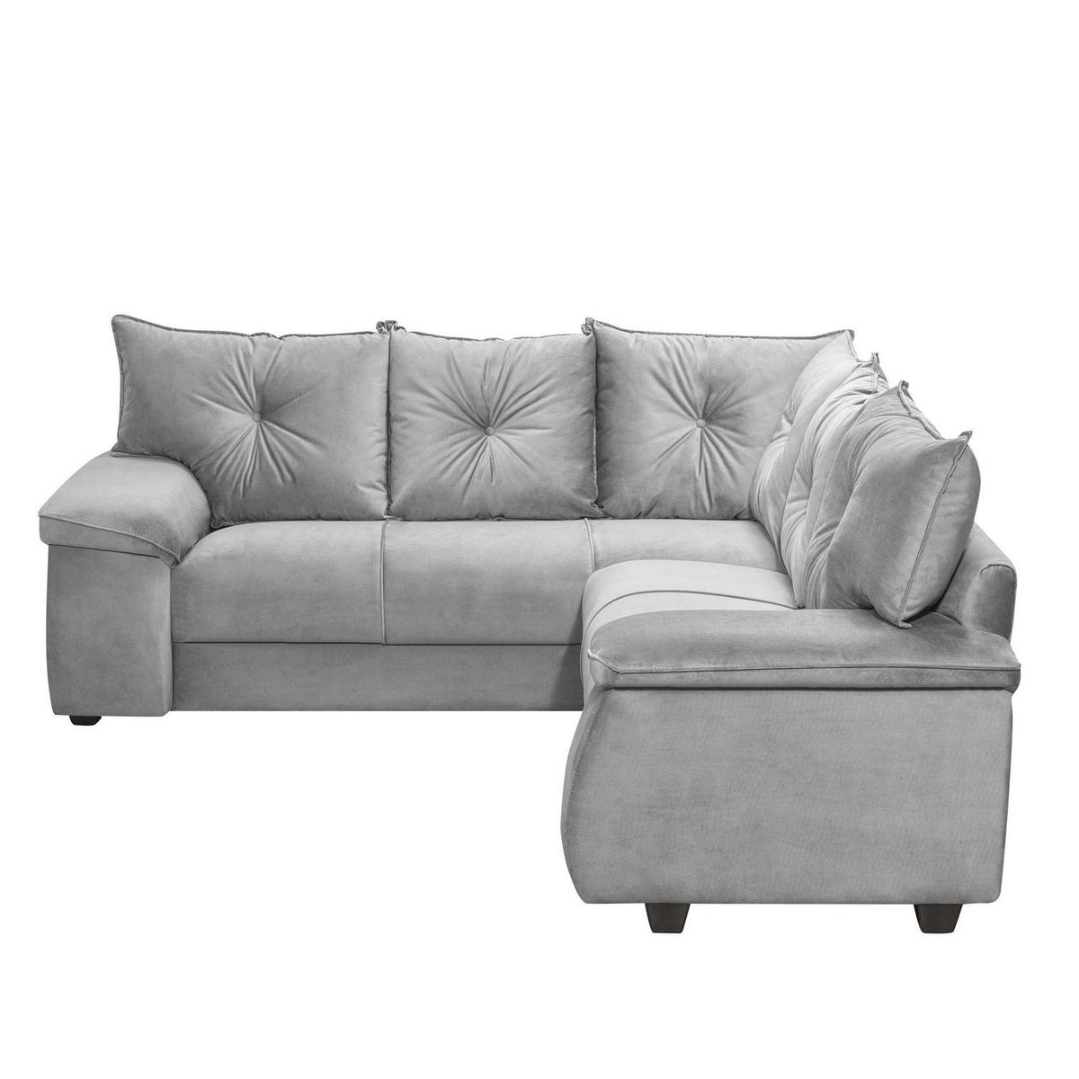 INTERMUEBLES - Sofá Seccional 5 cuerpos Fortaleza 210x75x203 cm Gris claro