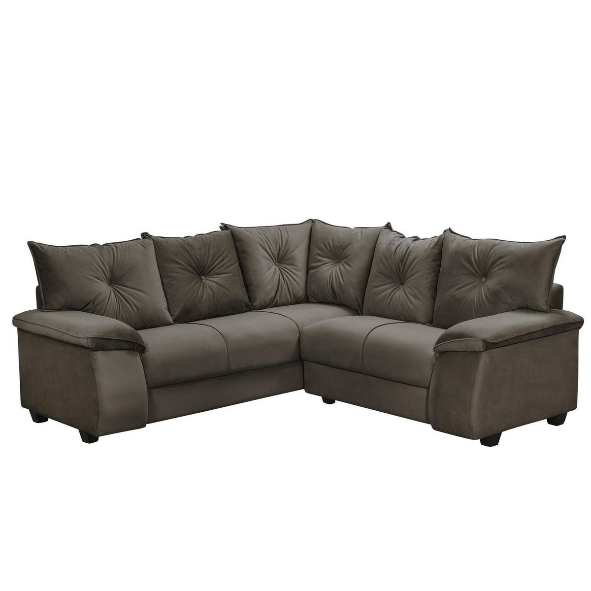 INTERMUEBLES - Sofá Seccional 5 cuerpos Fortaleza 210x75x203 cm Chocolate