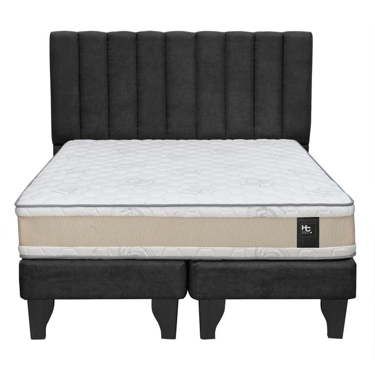 JUST HOME COLLECTION Combo Cama 2 plazas Europea Comfort Gold Negro