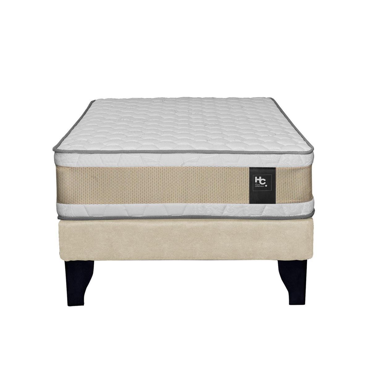 JUST HOME COLLECTION - Cama 1.5 plazas Europea Comfort Gold Beige